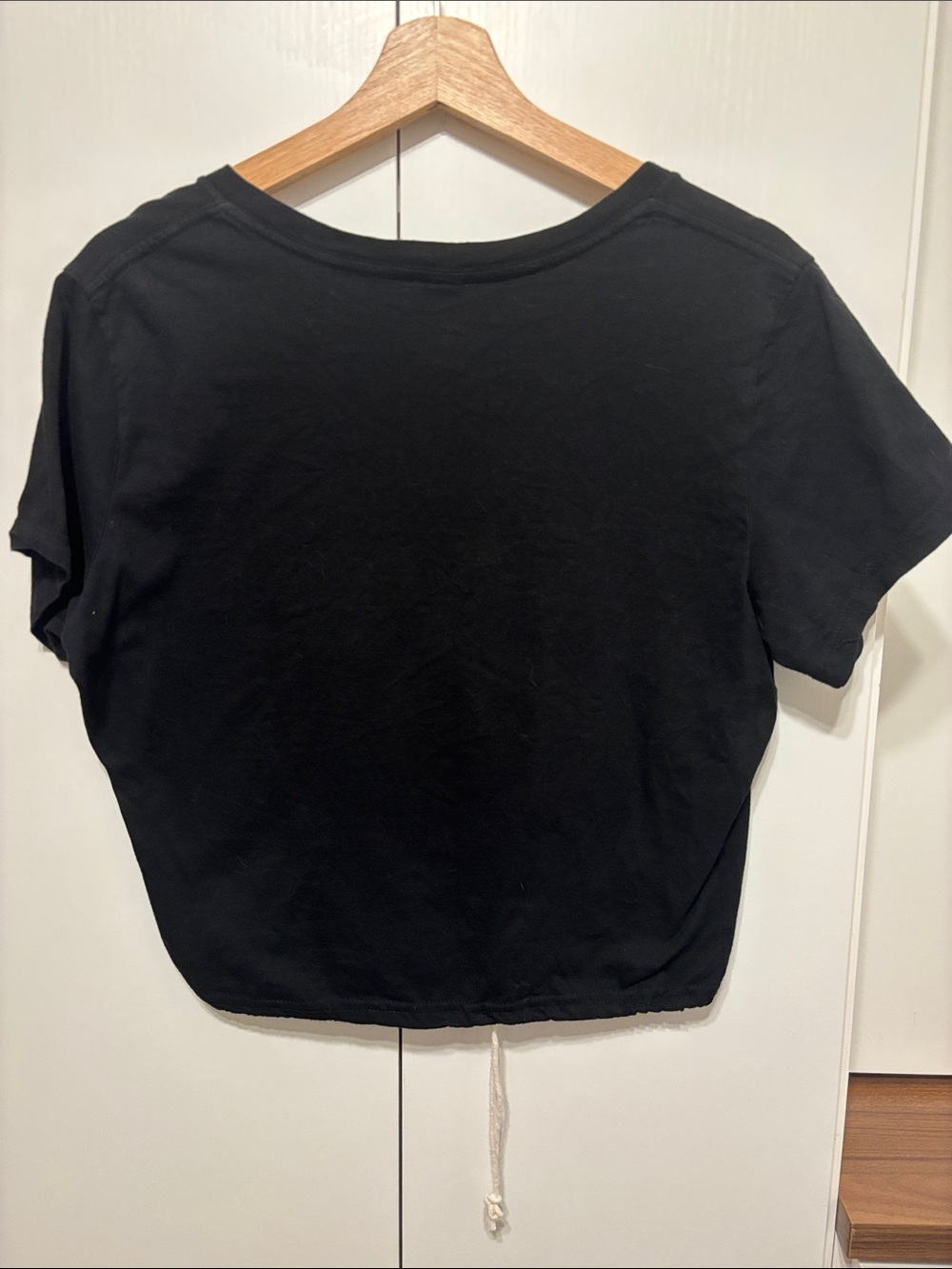 Cropped V-Neck Rhinestone ASU Top - L - Picture 5 of 5